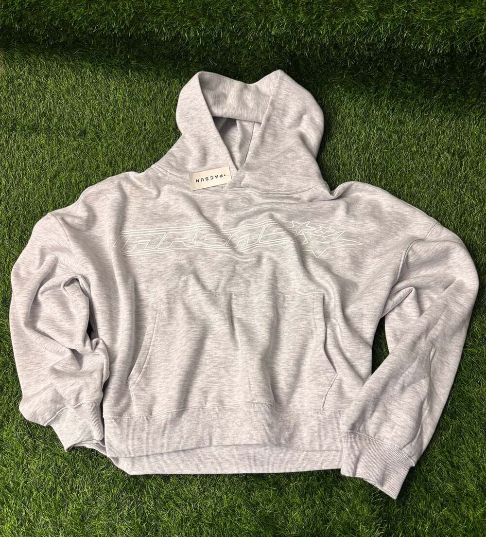 Pacsun Graphic Star Hoodie Heather Grey Size Medium